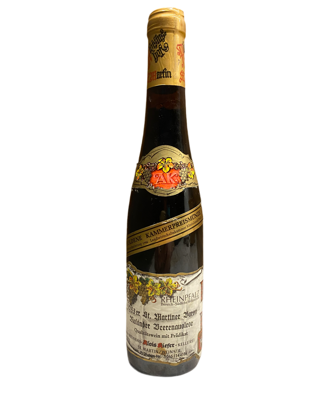 Zeer exclusief Weingut Aloisiushof St. Martiner Daron Rulander Beerenauslese 375ml, 1983 (kopie) IJswijnen