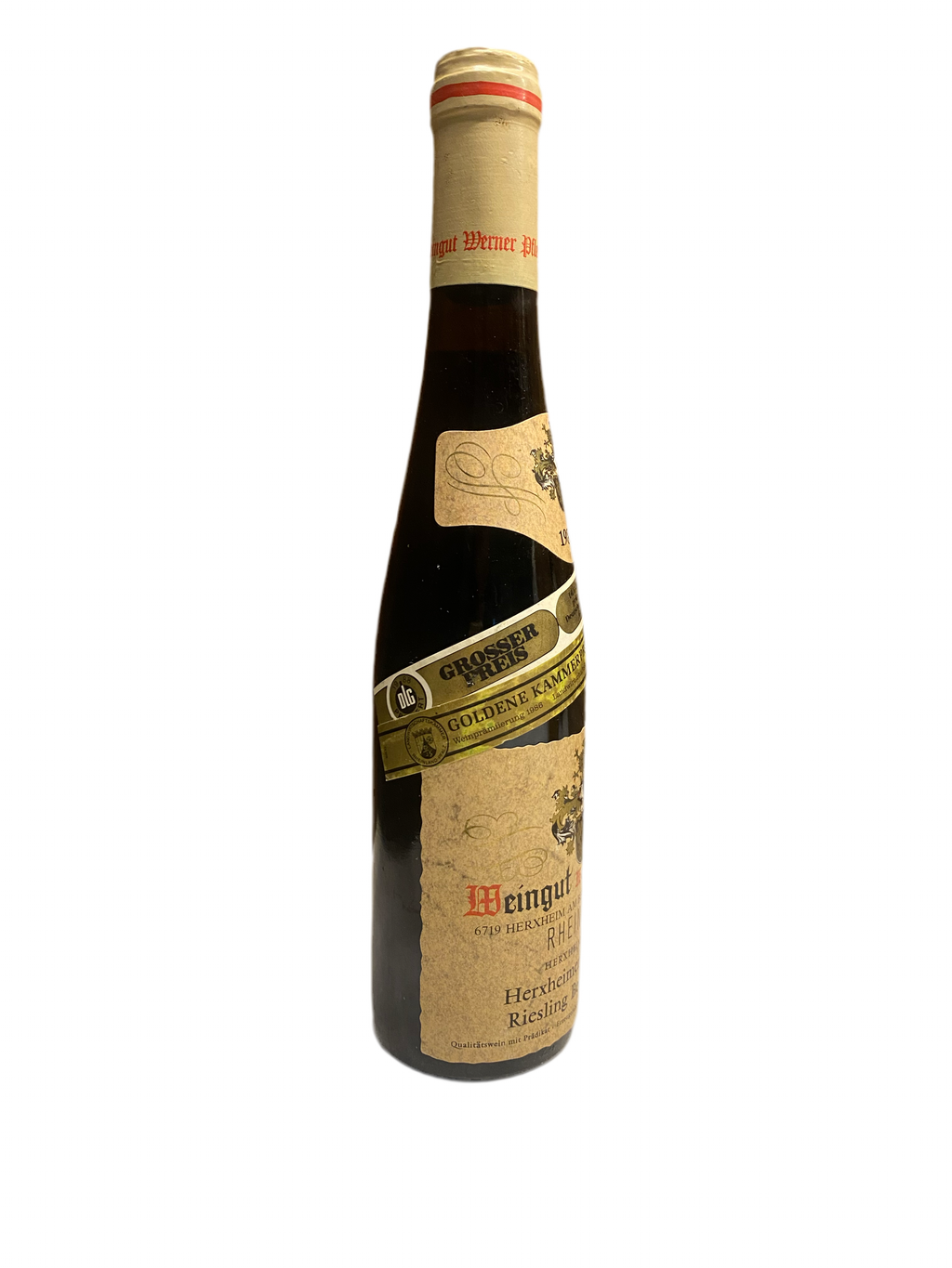 Zeer exclusief Weingut Werner Pfleger Herxheimer Honigsack Riesling Beerenauslese 1985 IJswijnen