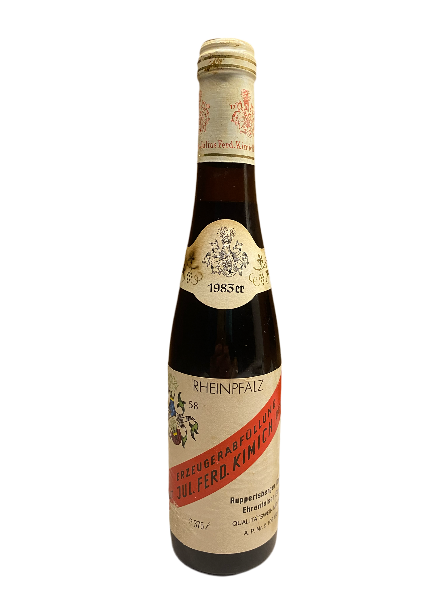 Zeer exclusief Weingut Julius Fred. Kimich Deidesheim Ehrenfelser Eiswein, 375ml, 1983