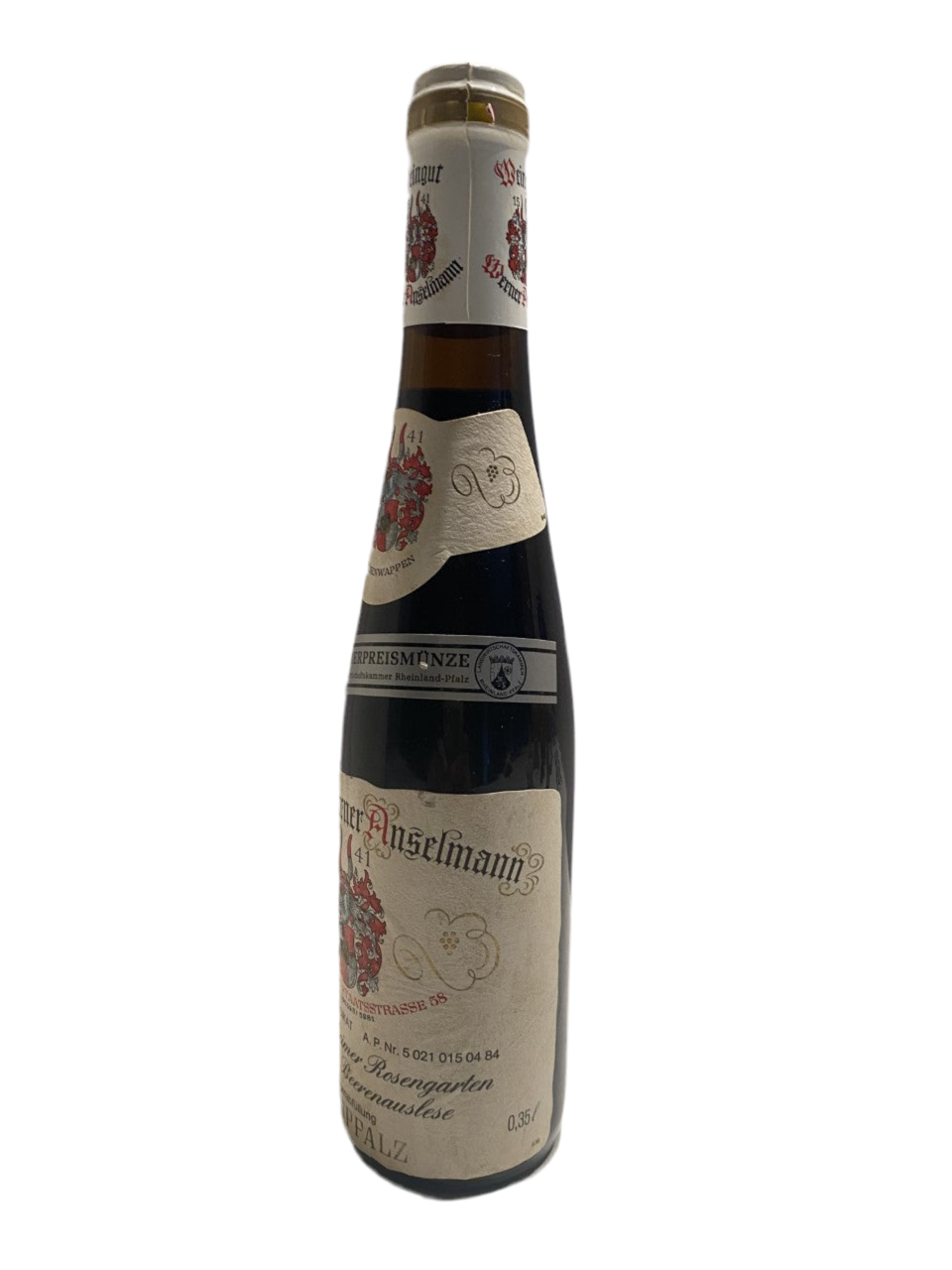 Very exclusive - Weingut Werner Anselmann Edesheimer Rosengarten Huxelrebe Beerenauslese 1983