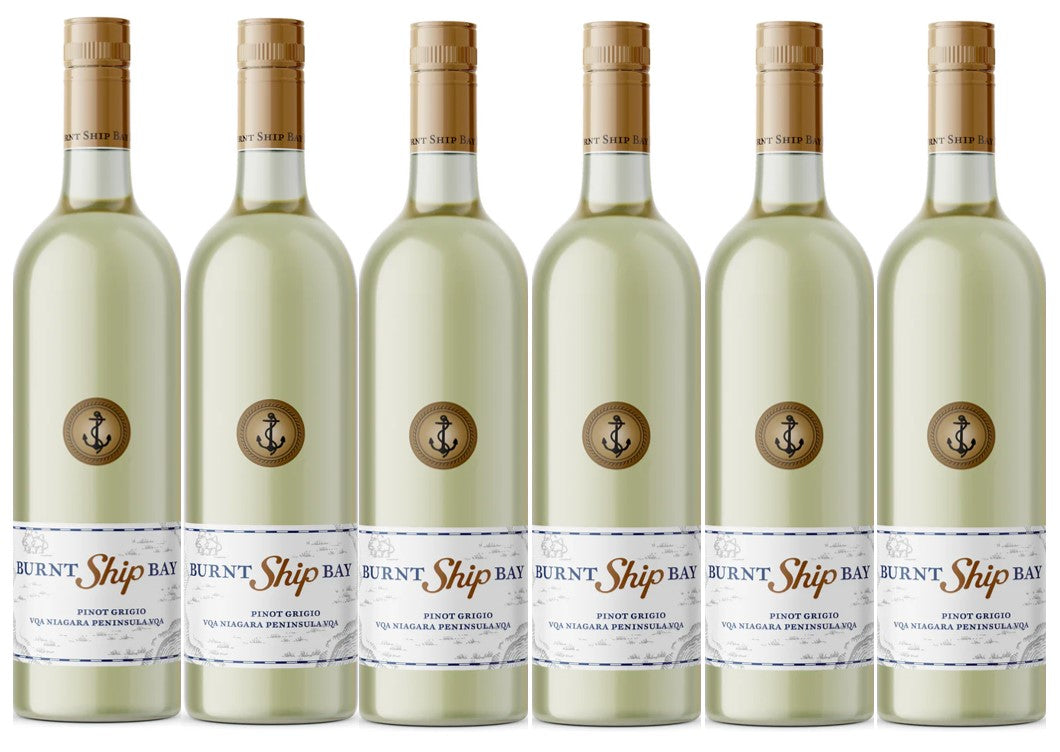 6 flessen Burnt Ship Bay Pinot Grigio 2024 - Maximale korting van 25%