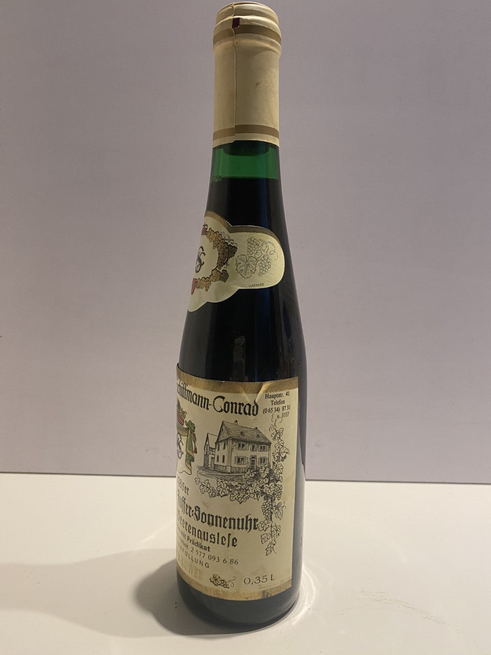 Sehr exklusiv - Weingut W. Schiffermann-Conrad Riesling Beerenauslese 1985, 350ml