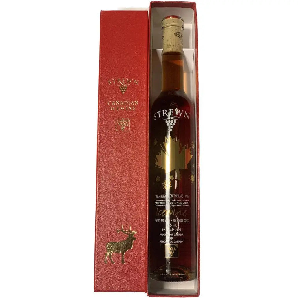 Een hele bijzondere en hoogwaardige dessertwijn van het Canadese wijnhuis Strewn Winery.